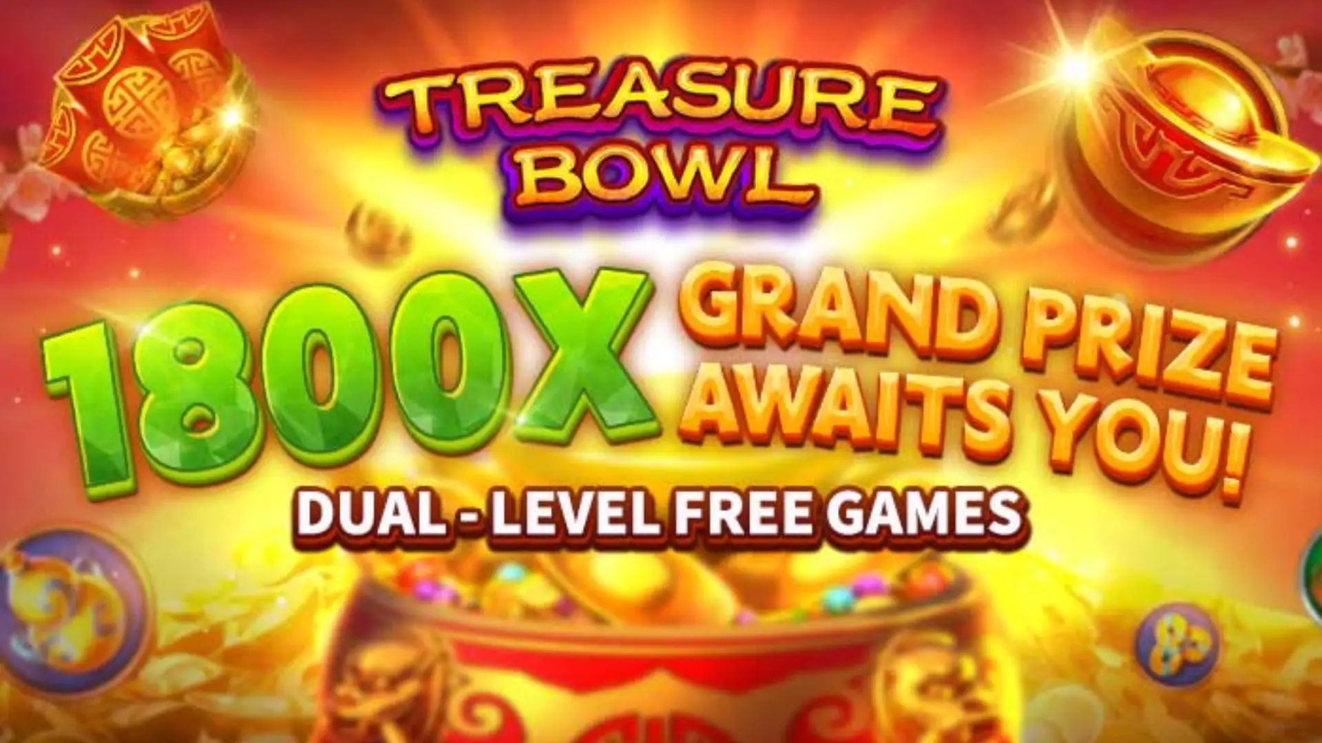 Multiplicadores Treasure Bowl 888f - 7777x Máximo com Tigela Dourada